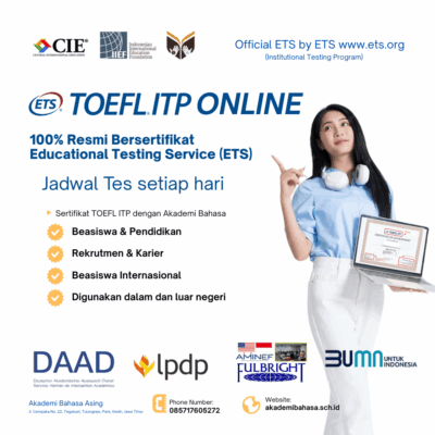 TOEFL ITP Online Resmi Bersertifikat ETS – Uji Kemampuan Bahasa Inggris Anda